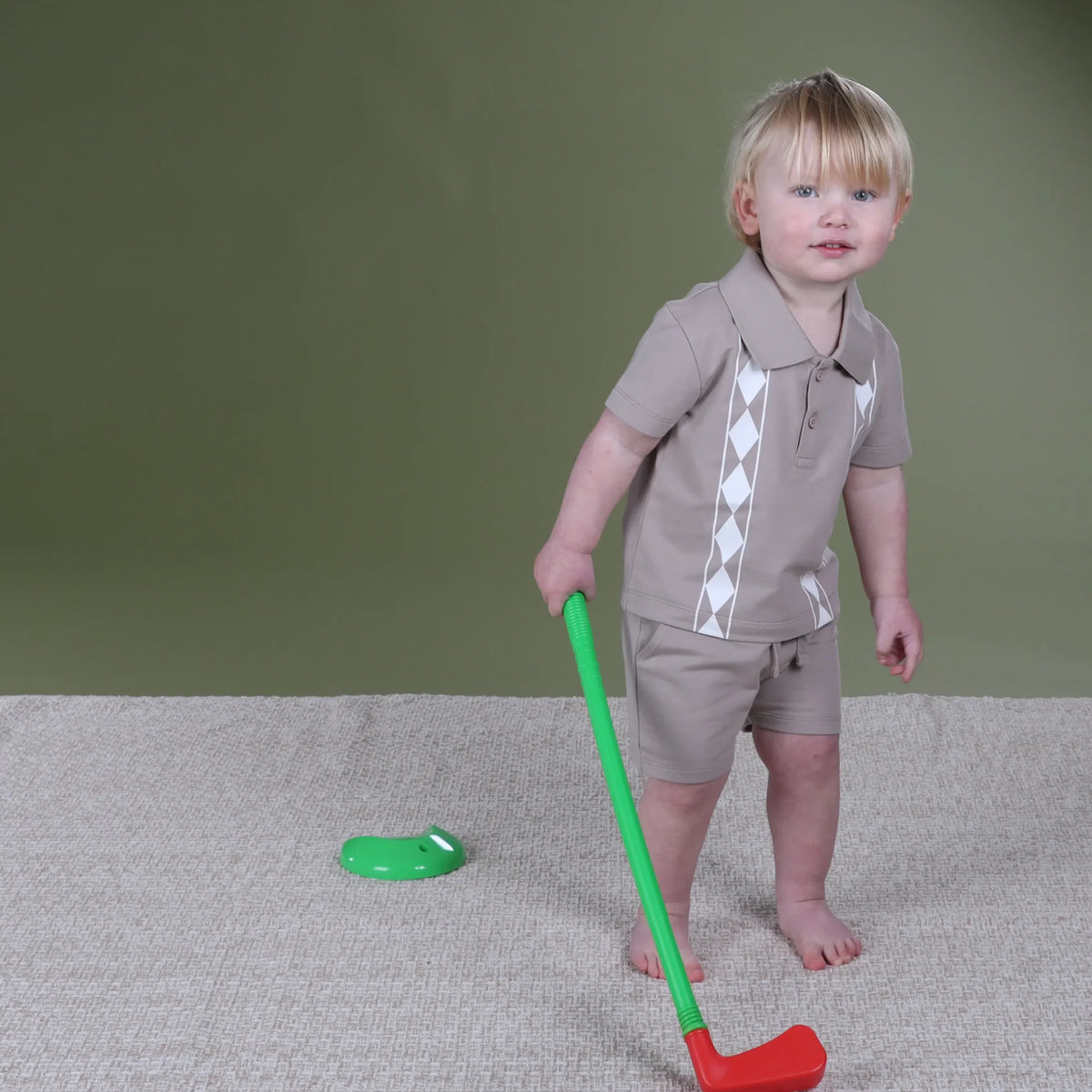 Dimples Baby Cotton Polo - Brown T-shirt Top Golf