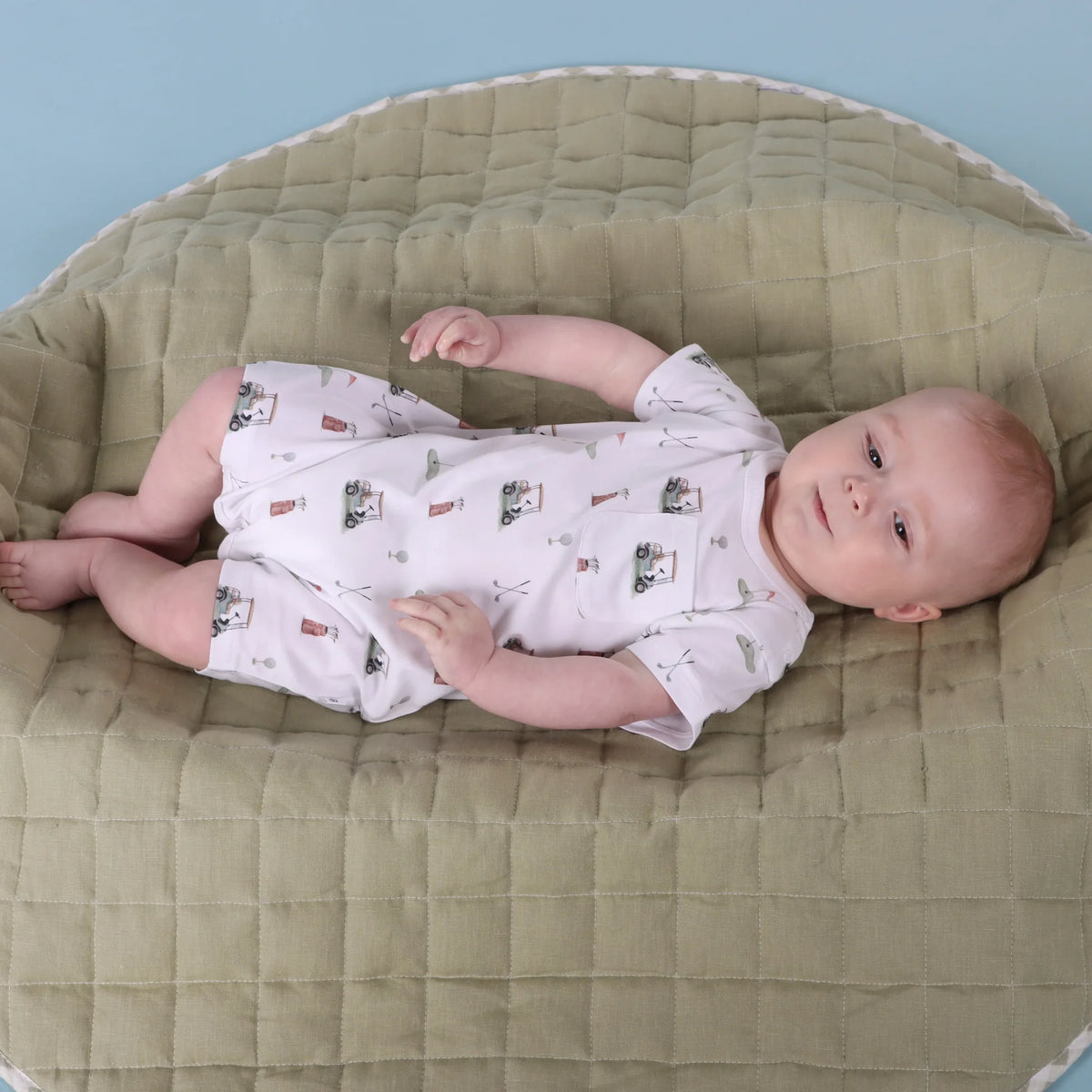 Dimples NZ Baby Cotton Romper - Golf