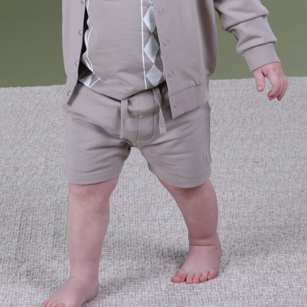 Little Bee by Dimples NZ Kids Baby Cotton Short - Brown