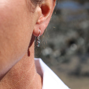 Little Taonga Sterling Silver Paua Pendant Twist Earring