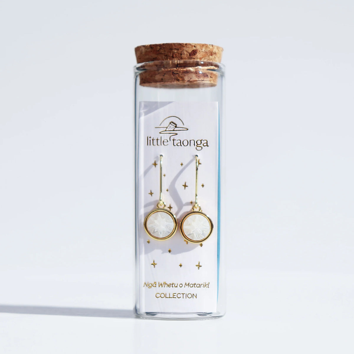 Mother of Pearl Matariki Whetū Pendant Earrings