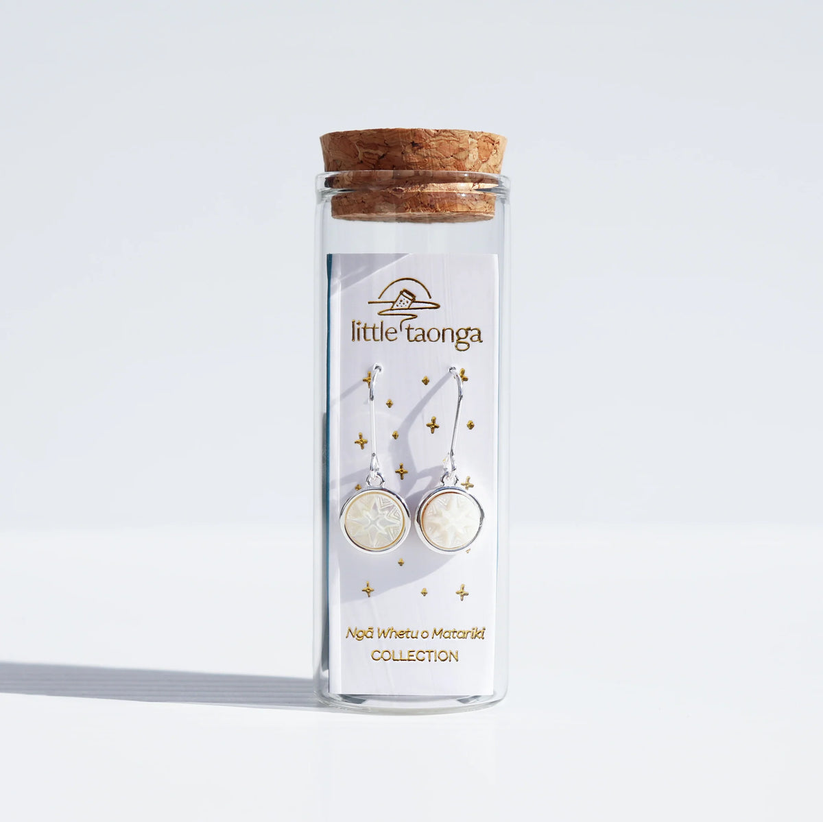 Mother of Pearl Matariki Whetū Pendant Earrings
