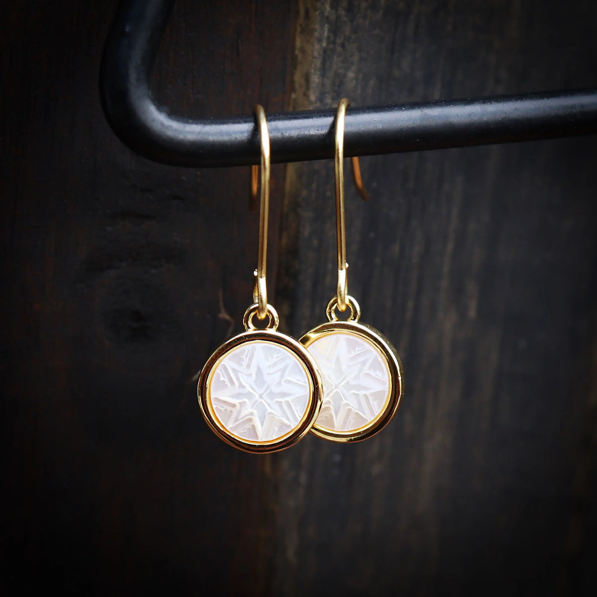 Mother of Pearl Matariki Whetū Pendant Earrings