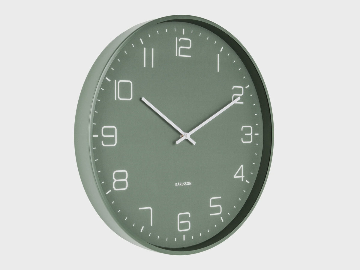 KARLSSON Lofty Wall Clock - Matte Green