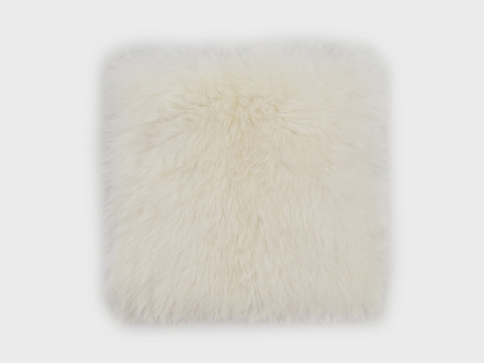 Long Wool Seat Pad Square 37cm - Ivory
