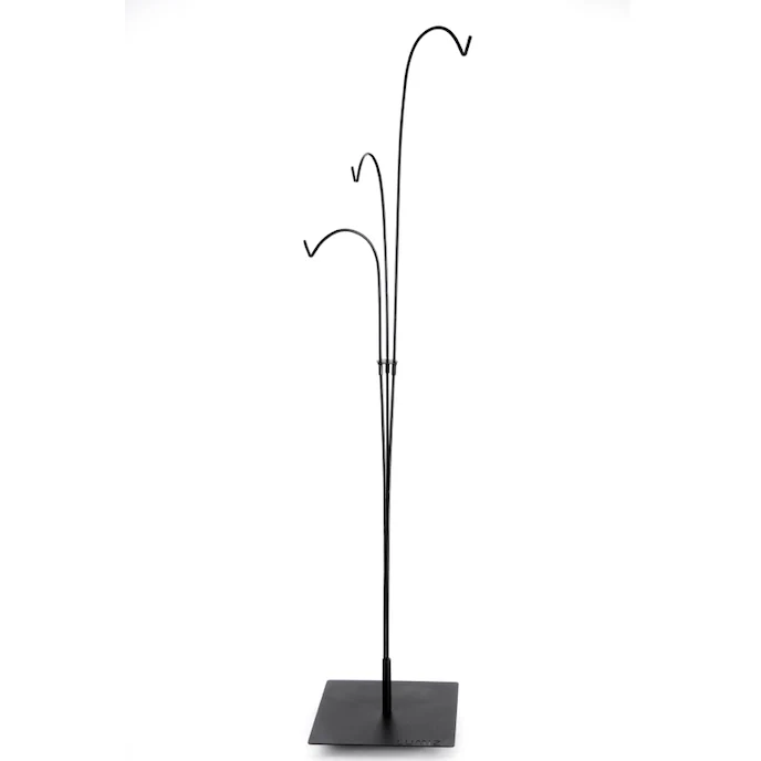 LUMIZ accessory Lantern Terrace Stand A modern black metal floor lamp stand