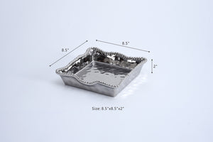 Pampa Bay Verona Luncheon Napkin Holder Silver Porcelain and Titanium