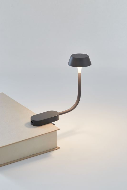 Lexon MIMI CLIP-ON READING LAMP - GUN Metal