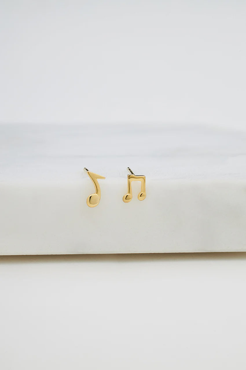 Musical Note Mini Stud - 925 Sterling Silver