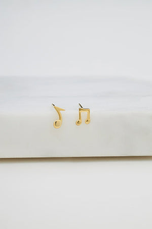 Musical Note Mini Stud - 925 Sterling Silver