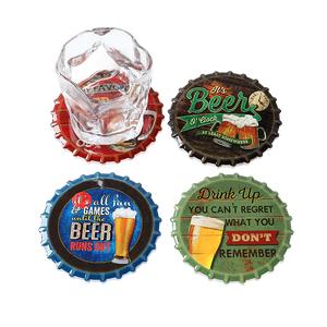 Caebea Coasters Set of 4 - Round Beer