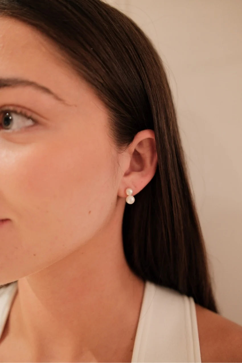 ZAFINO Madeline Pearl Earring - Gold 7379