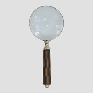 CC interiors Magnifying Glass with Check Handle Brass Resin