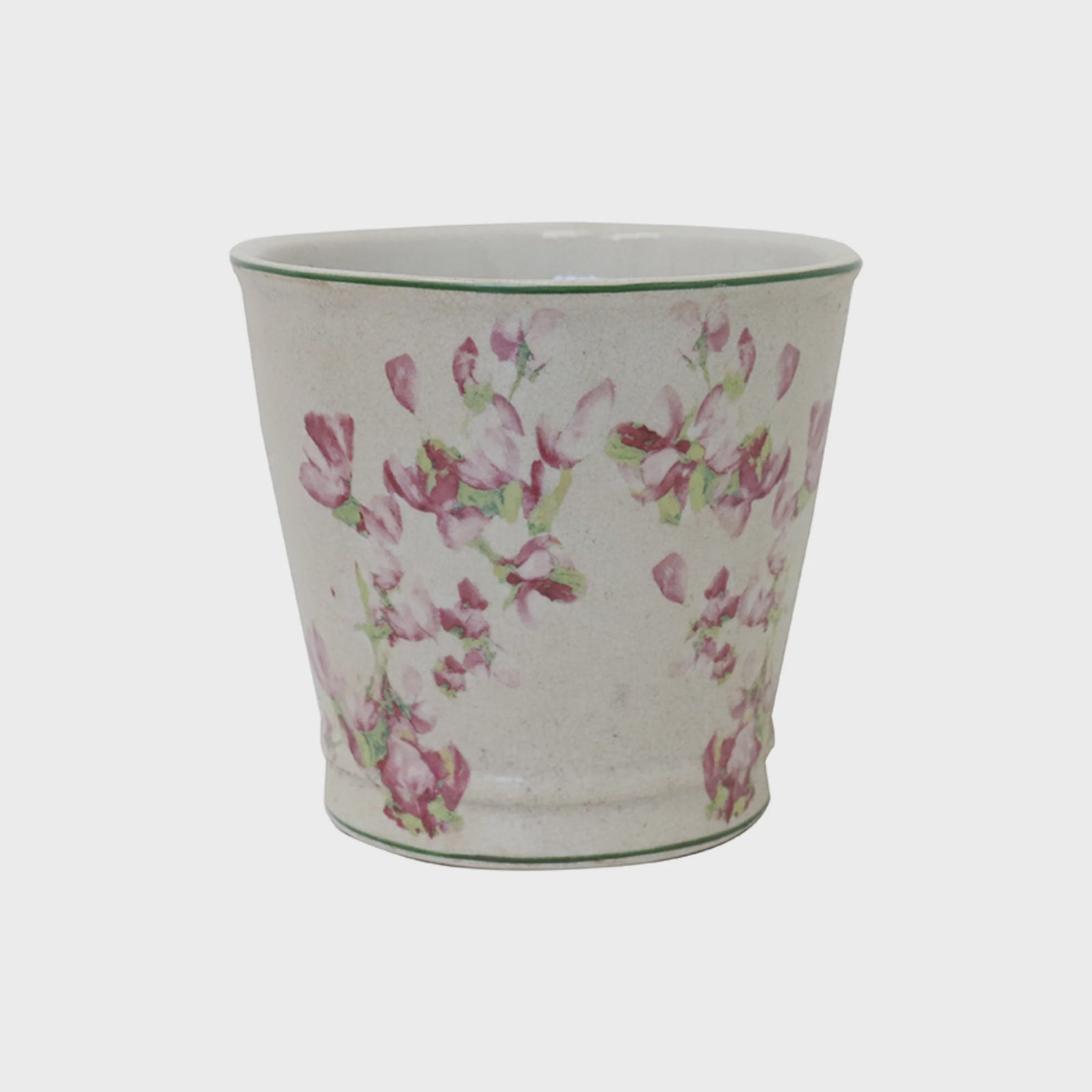 Magnolia Limone Crackled Planter 18cm
