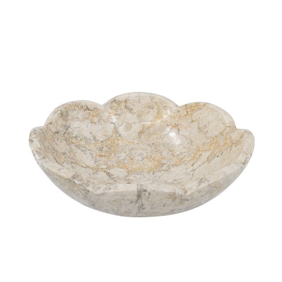 Flower Systems Marble Bowl with Scalloped Edge