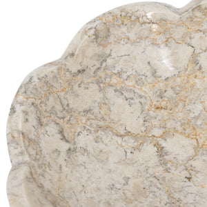 Flower Systems Marble Bowl with Scalloped Edge