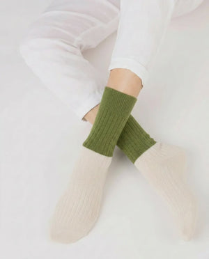 nooan Possum Merino Wool DUNEDIN Socks - Going Green Marshmellow