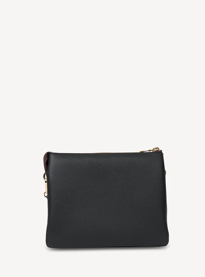 Saben Matilda Crossbody - Black + Tonal Chain Leather Bag