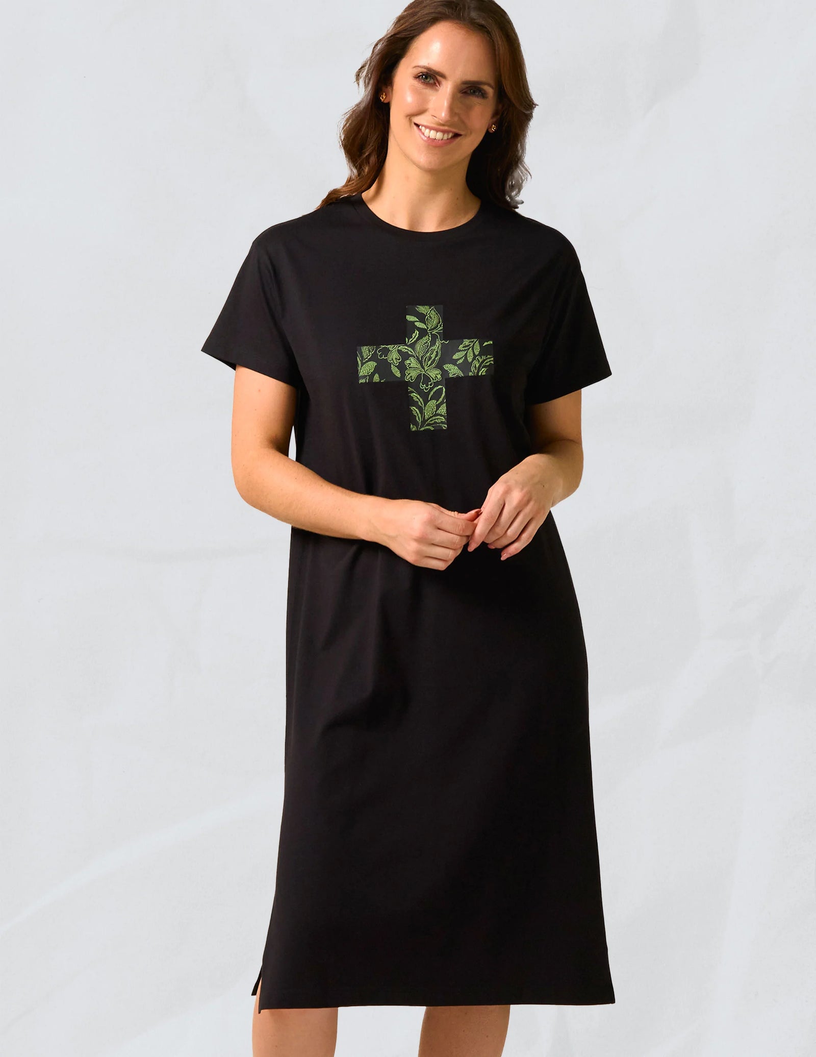 Stella+Gemma Maxie Tee Dress Black Ibiza