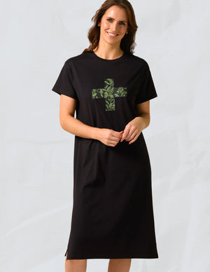 Stella+Gemma Maxie Tee Dress Black Ibiza