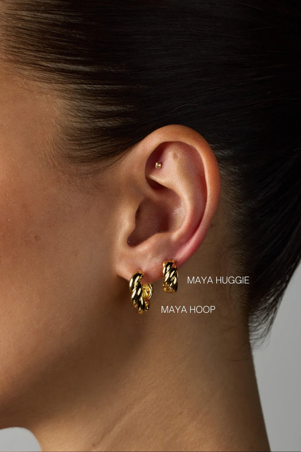 ZAFINO Maya Mini Huggies - Gold 7117