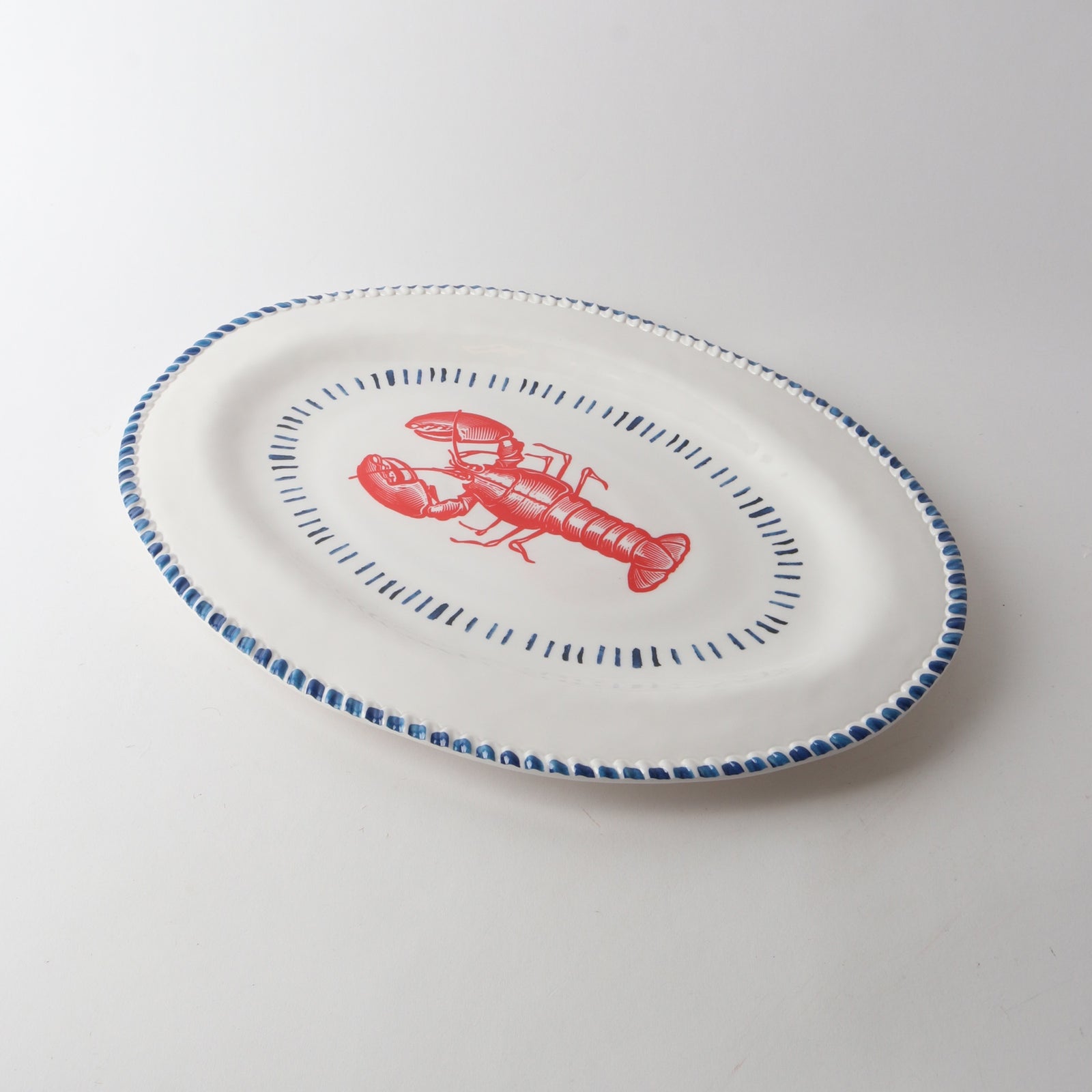 Melamine Nautical Lobster Oval Platter 48cm