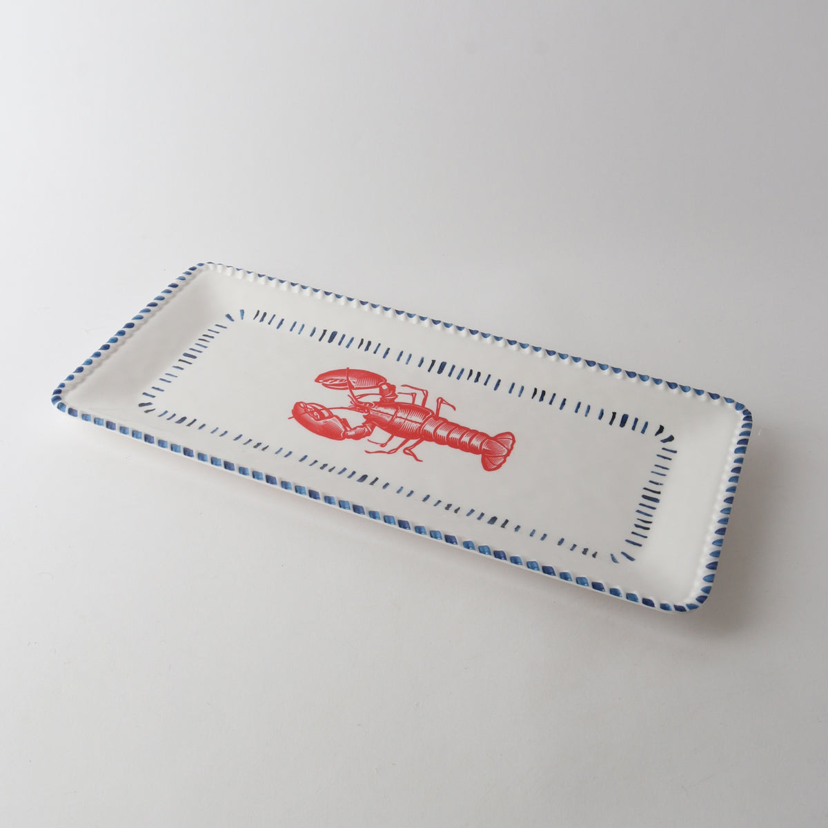 Melamine Nautical Lobster Rect Platter 43cm