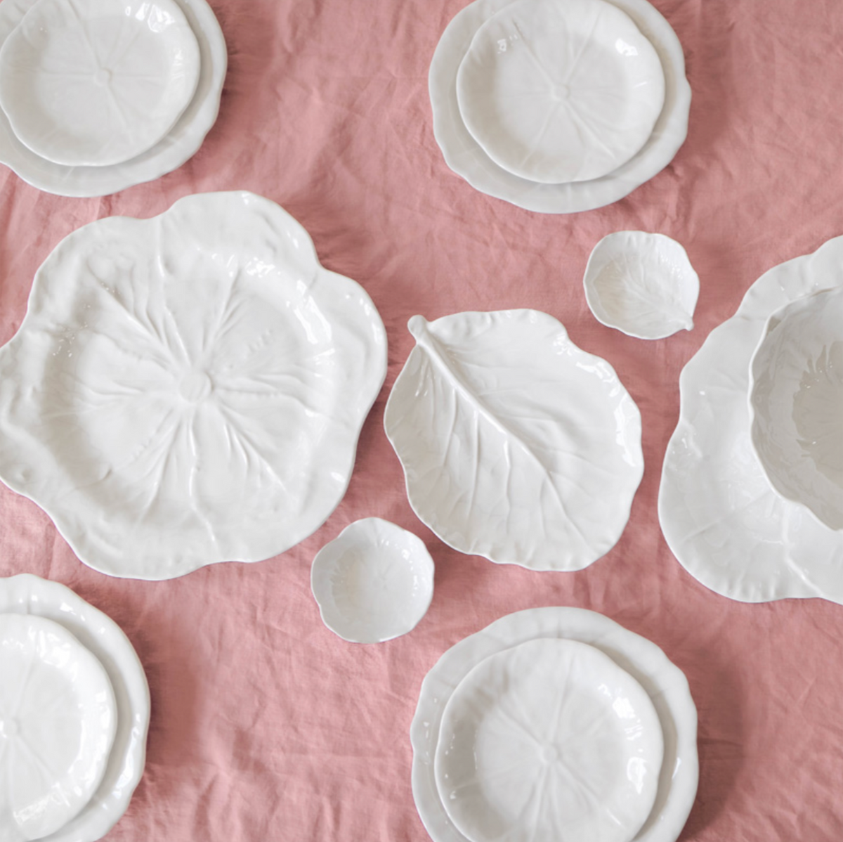 Melamine Cabbage Round Platter 40cm + Le Forge