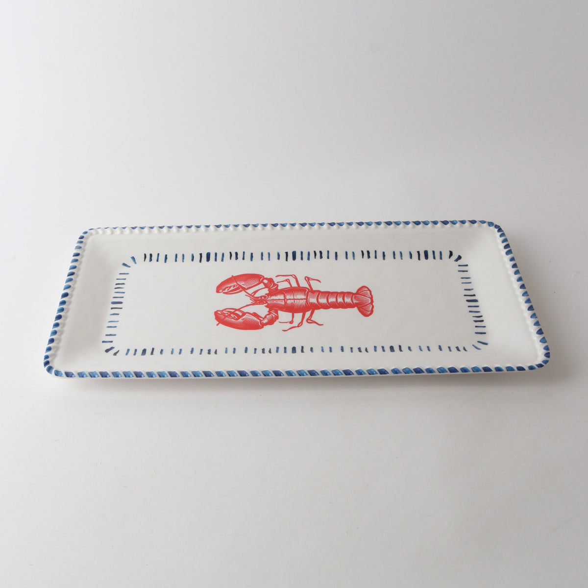 Melamine Nautical Lobster Rect Platter 43cm