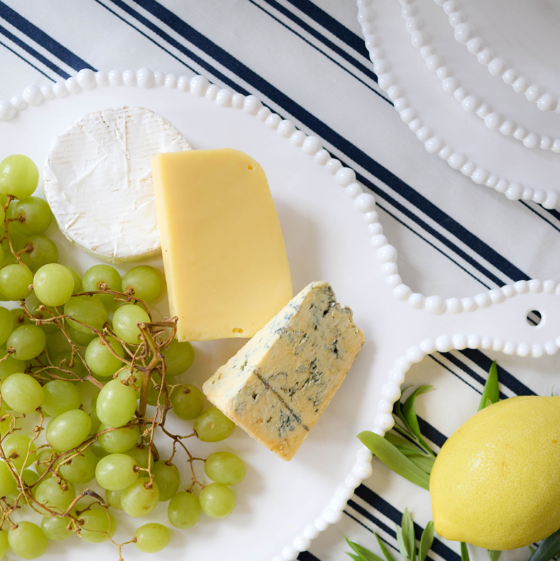 Melamine Pearl Platter Handle Round