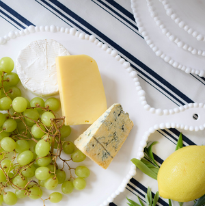 Melamine Pearl Platter Handle Round