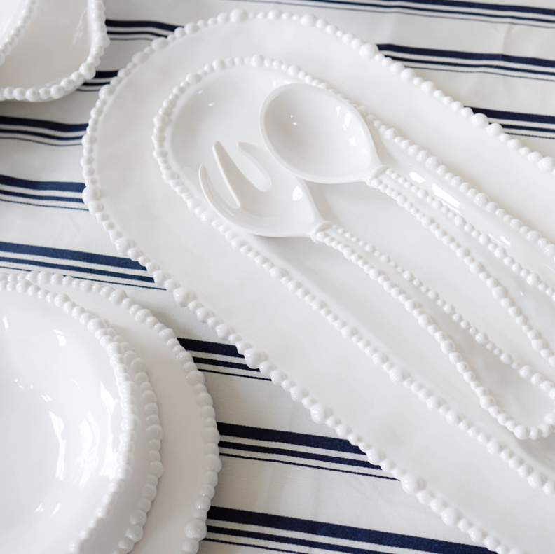 Melamine Pearl Salad Servers + Le Forge