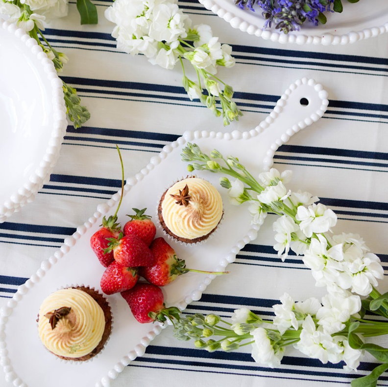 Melamine Pearl Platter Handle 42cm Le Forge