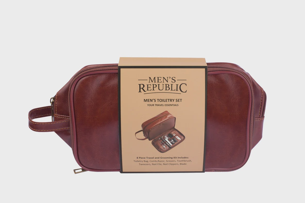 Men's Republic Toiletry Bag with 8 pcs Grooming Set