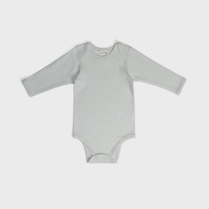Little bee by dimples Merino Long Sleeve Bodysuit- Pointelle - Duck Egg