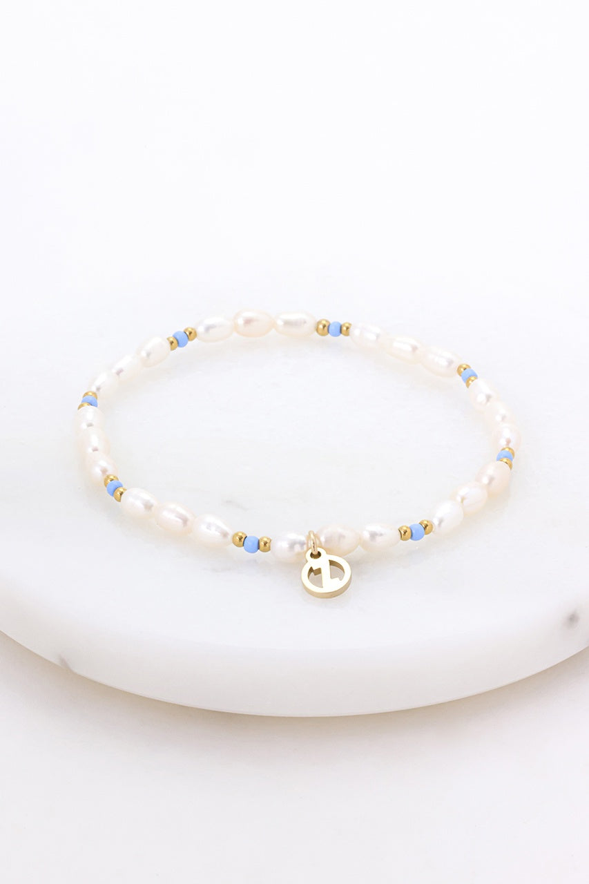 Mia Stretch Bracelet - Sky Blue