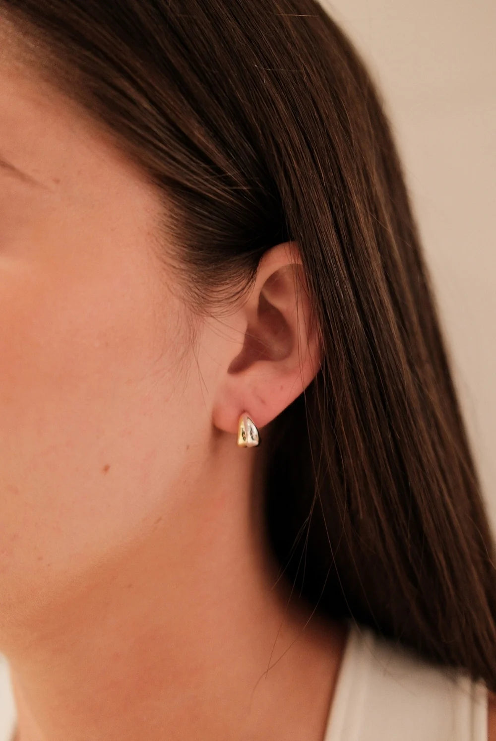 ZAFINO Mia Huggie - Gold/Silver - Mini Huggy