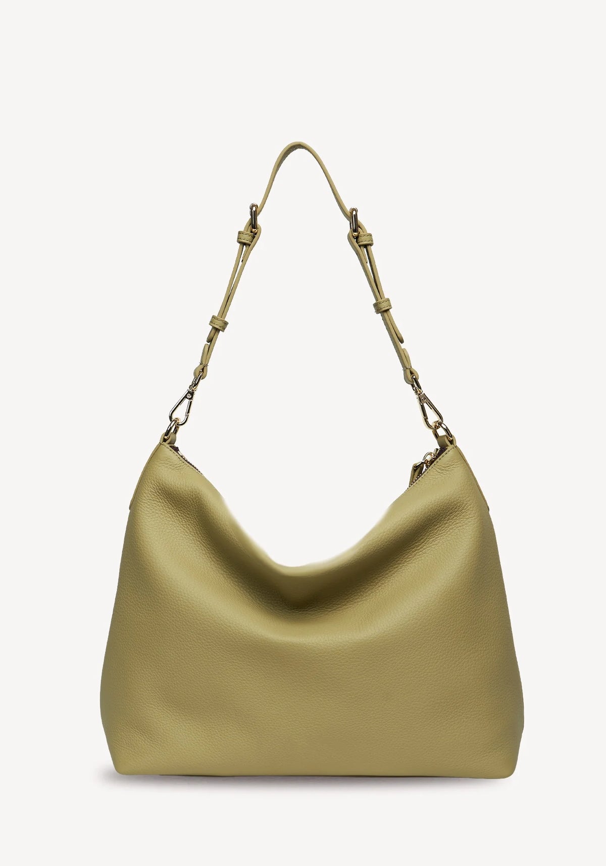 SABEN SS26 Miki Shoulder Bag - Willow Luxe olive green slouchy shoulder bag