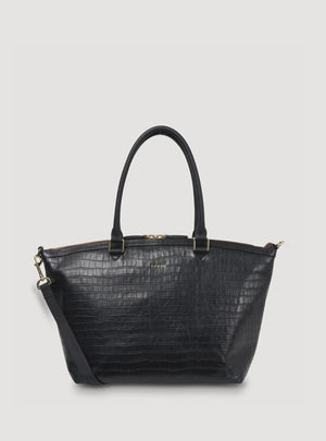 Saben Milan Carry-All - Black Croc Bag