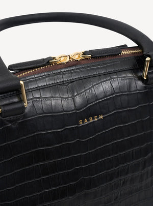 Saben Milan Carry-All - Black Croc Bag