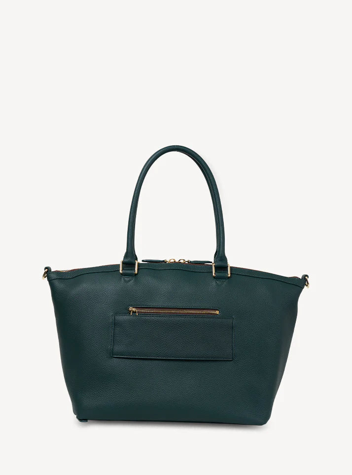 SABEN Milan Carry-All - Hunter Green Leather Bag