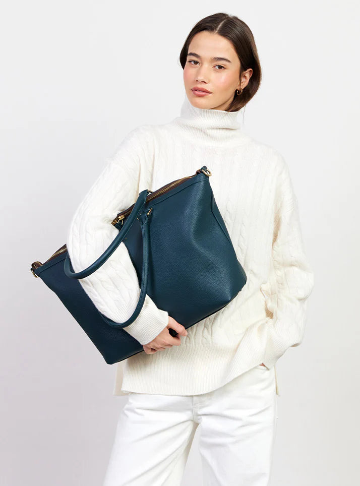 SABEN Milan Carry-All - Hunter Green Leather Bag