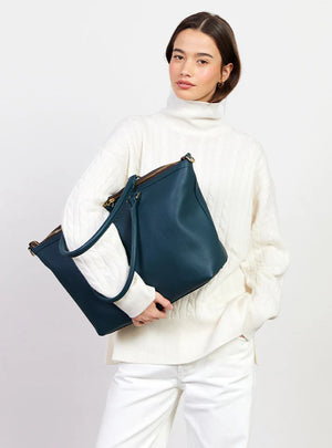 SABEN Milan Carry-All - Hunter Green Leather Bag