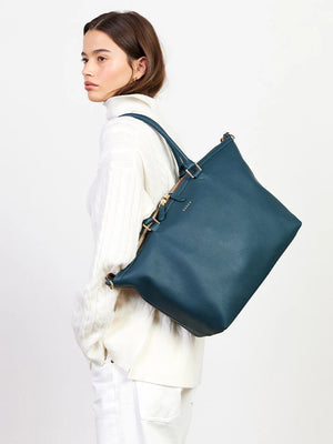 SABEN Milan Carry-All - Hunter Green Leather Bag