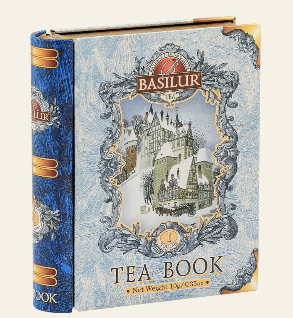 Mini Tea Book I - Blue Cornflower, Malwa & Jasmine Flower - Floral Black Tea - 5 Pyramid Tea Bags