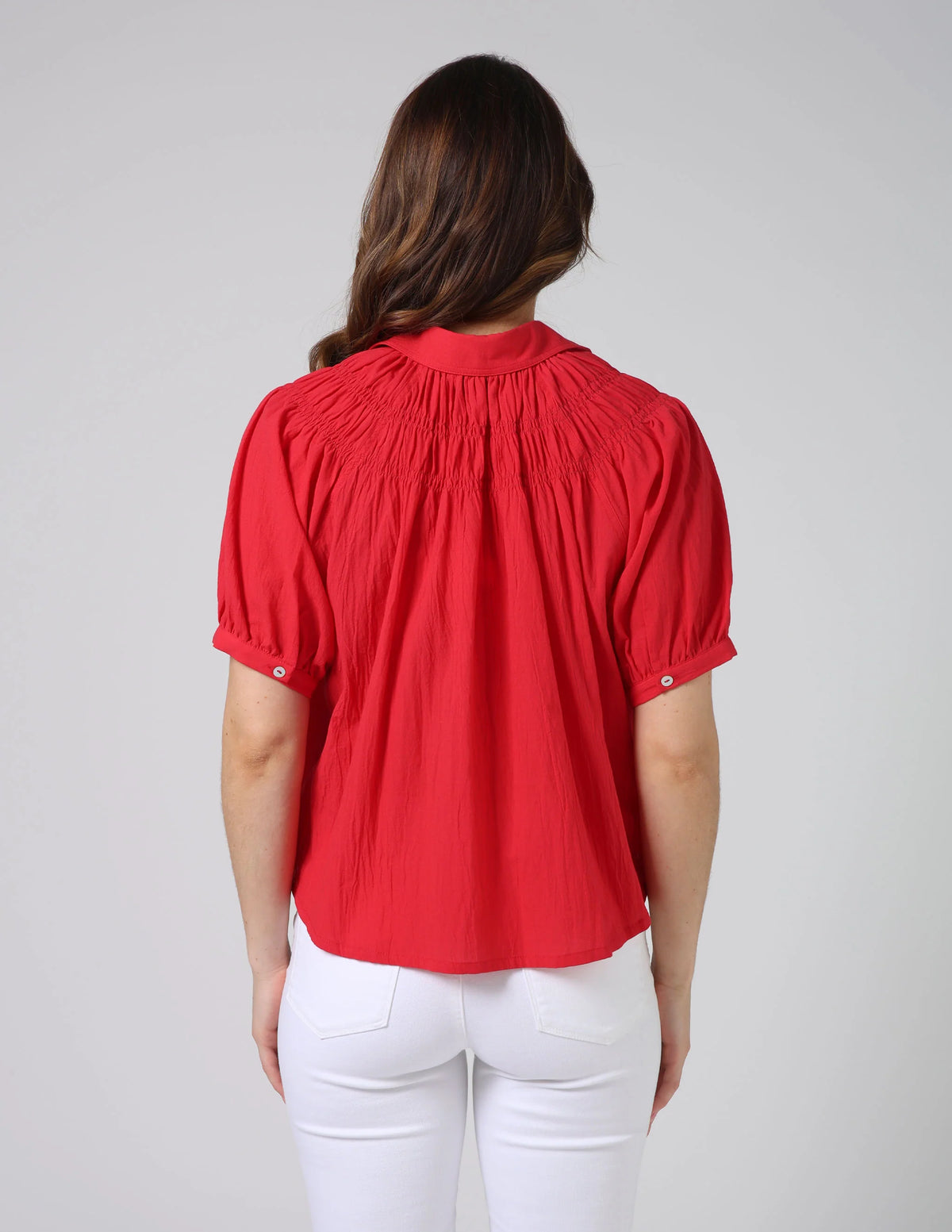 Stella+Gemma Mini Blouse Flame Red Top