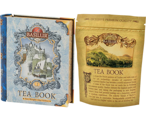 Basilur Tea Book set Mini Tea Book I - Blue Cornflower, Malwa & Jasmine Flower - Floral Black Tea - 5 Pyramid Tea Bags