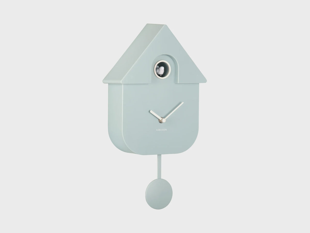 KARLSSON Modern Cuckoo Wall Clock - Soft Blue