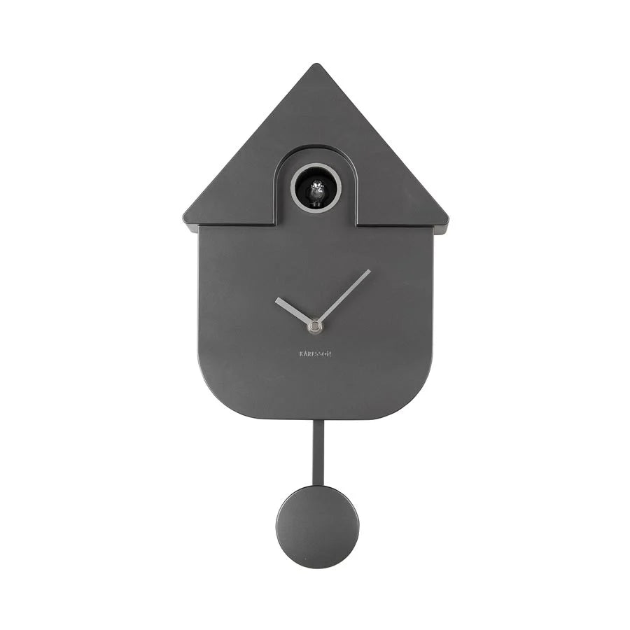 KARLSSON Modern Cuckoo Clock - Metallic Dark Grey