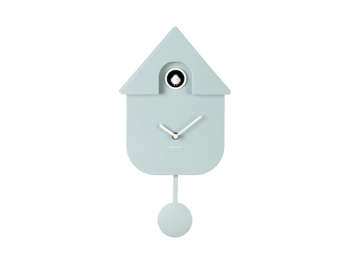 KARLSSON Modern Cuckoo Wall Clock - Soft Blue